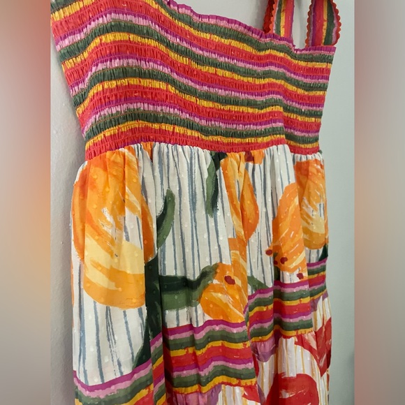 NWT House of Harlow 1960 Tiered Fruit Maxi Dress L - Picture 8 of 8